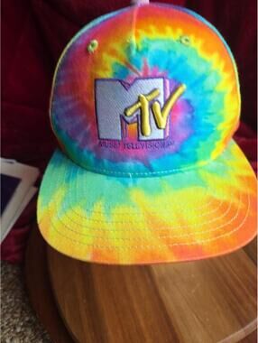 MTV Music Television Tie Dye Snapback Hat 2019 Licensed Cap Unisex Retro 90s New